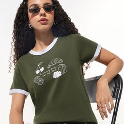Outzidr Conversational Printed Cotton T-shirt-picture-20
