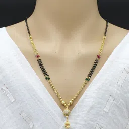 COLOUR OUR DREAMS Gold-Plated Brass Mangalsutra-13
