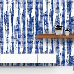 ArtzFolio Printed UV-Resistant Anti-Bacterial Abstract Indigo Tie Dye Batik Peel & Stick Wallpaper-image-73