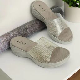 Elle Women's Grey Casual Wedges-image-97
