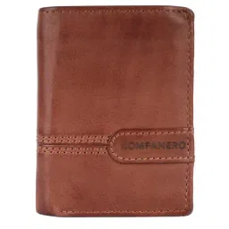 KOMPANERO Brooks Cognac Leather Textured Bi-Fold Wallet-picture-33