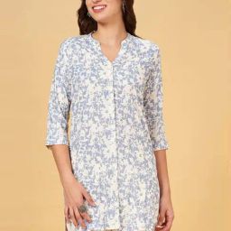 Rangmanch by Pantaloons Blue Printed Straight Short Kurti-image-29