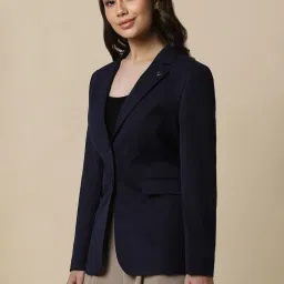 Allen Solly Navy Regular Fit Blazer image 3