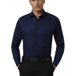 Van Heusen Navy Slim Fit Shirt-image-90