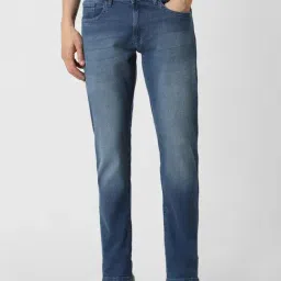 Peter England Blue Cotton Slim Fit Jeans-picture-13