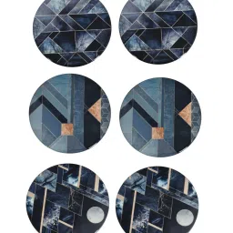 TAYHAA Multicolor Ceramic Coasters - Set of 6 image 3