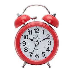 Horo Red & White Handcrafted Round Solid Analogue Table Clock image 2