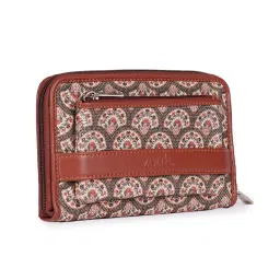 ZOUK Fatehpur Fresco Multicolor Printed Small Zip Around Wallet for Women image 3
