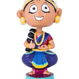 Chumbak Multicolor Poly Resin Takita Tara Bobble Head - Set of 1-image-8