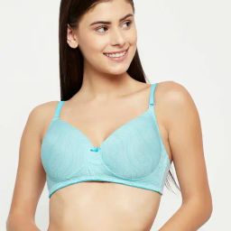 Clovia Blue Non Wired Padded T-Shirt Bra-image-71