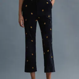 GANT Blue Regular Fit Crop Pants-image-46