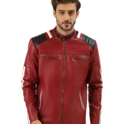 Leather Retail Red Full Sleeves Jacket-picture-39