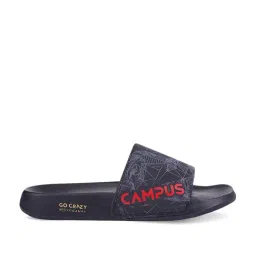 Campus Men's Black Slides-32