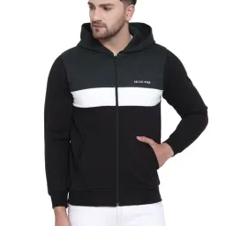 Kalt Black & Green Full Sleeves Hooded Sweatshirt-picture-23