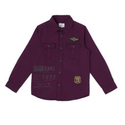 Pepe Jeans Kids Purple Printed Full Sleeves Shirt-image-12