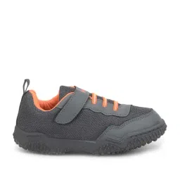 Lucy & Luke By Liberty Kids Grey & Orange Velcro Shoes-image-8