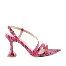 London Rag Women's Snake Print Pink Sling Back Stilettos-image-26
