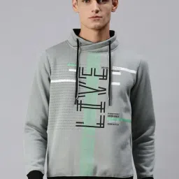 SHOWOFF Grey Cotton Slim Fit Printed Jackets-39