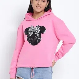 Lil Tomatoes Kids Pink Printed Full Sleeves Sweatshirt-image-10