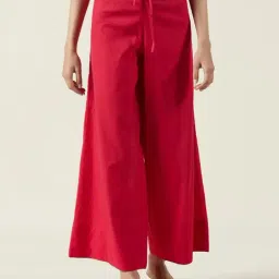 Fabindia Pink Cotton Mid Rise Palazzos-image-14