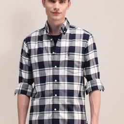 U.S. Polo Assn. Men Classic Button-Down Collar Tartan Checked Cotton Casual Shirt-image-38