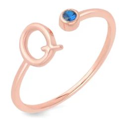 Malabar Gold and Diamonds 14k Gold Alphabet Q Ring for Women-image-18
