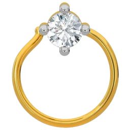 Kisna Diamond & Gold Jewellery 14k Gold & Diamond BlakeNosepin for Women-image-15