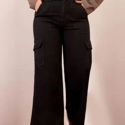 Miss Chase A+ Black Denim Solid High Rise Jeans-picture-22