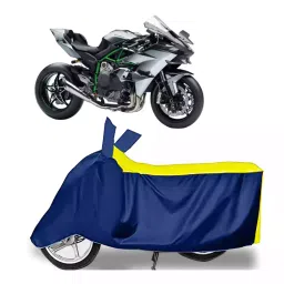 Auto Pearl Bike Cover for Kawasaki Ninja H2R (Yellow & Blue)-image-4