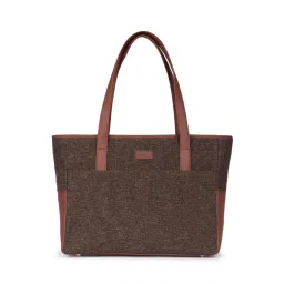 ZOUK Brown Textured Mother's Tote Bag image 3