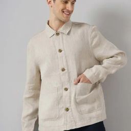Celio Natural Linen Regular Fit Jacket-image-85