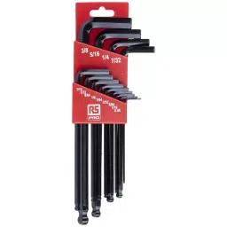 RS PRO 13 piece Hex Key Set, L Shape 0.05 - 3/8in Ball End Model No 1511507-3