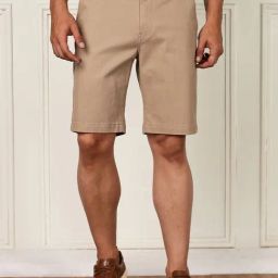 Thomas Scott Khaki Regular Fit Shorts-image-64