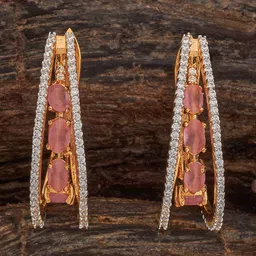 Kushal's Fashion Jewellery Rose Gold-Plated Stone Embellished Bridal Zircon Maang Tikka-37