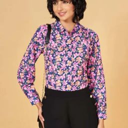 YU by Pantaloons Blue & Pink Printed Shirt-image-34