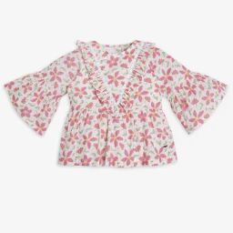 Ed-a-Mamma Girls White Cotton Printed Casual Top-picture-39