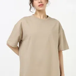 Bewakoof Brown Solid T-Shirt-picture-16