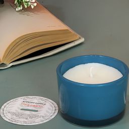 TIED RIBBONS Blue Sea Salt Lychee Scented 10-12 Hours Burn Time Jar Candle-19