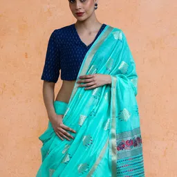 SARHA Woven Design Zari Chanderi Saree-picture-25