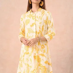 Marigold Lane Yellow Regular Fit Printed Kurti-picture-30