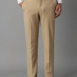 Louis Philippe Beige Slim Fit Trousers-picture-17