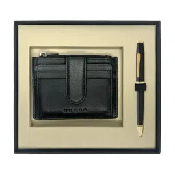 CROSS Black Brass Coventry Medalist Ball Point Pen With Card Holder Gift Set-image-47