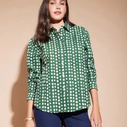 Pink Fort Green Print Shirt-image-58