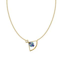 Kisna Diamond & Gold Jewellery 14k Gold & Diamond Florawave Necklace for Women-image-50