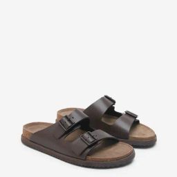 SOLEPLAY by Westside Dark Brown Slip-On Comfort Sandals-picture-45