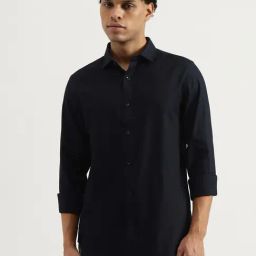 United Colors Of Benetton Navy Cotton Regular Fit Printed Shirt-image-75