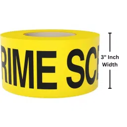 SINGHAL Crime Scene Do Not Cross Barricade Tape Roll 80 m Yellow and Black, CSDNC_YB_3x80_P2 (Pack of 2) image 3