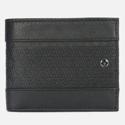 Van Heusen Black Leather Textured Bi-Fold Wallet-38
