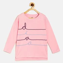 MINIKLUB Kids Pink Printed Full Sleeves Top-image-72