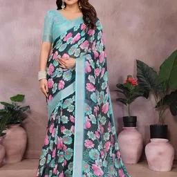 Moda Rapido Floral Printed Saree-picture-1